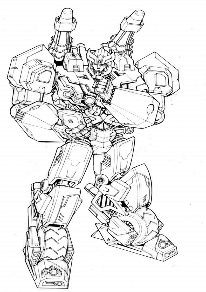 Kolorowanki Transformers Malowanka Z Robotem Do Wydruku Sketch Coloring